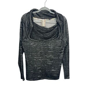 Anthropologie Dolan Striped Black and White Cowl Neck Top Size Small